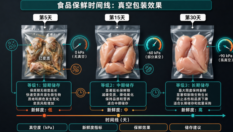 真空度如何影响食品新鲜度与保质期?