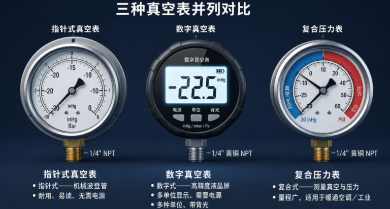 真空压力表有哪些类型?应当选择哪一种?